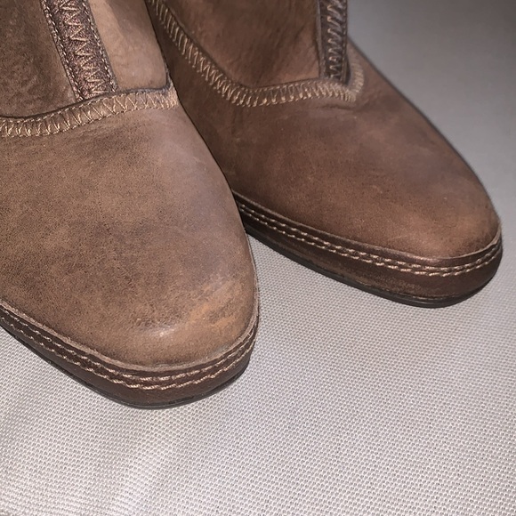 Clarks Artisan Soft Leather Ankle Booties Heels Boots Indie Peasant Boho 6.5 - Picture 9 of 15
